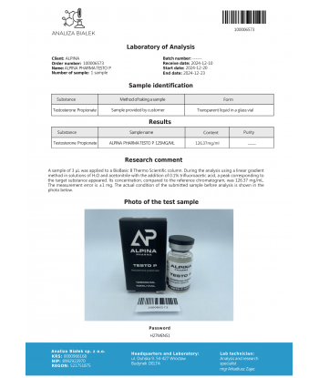 Alpina Pharma Testo P 125 mg 10 ml