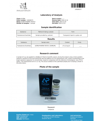 Alpina Pharma Testo E 250 mg 10 ml