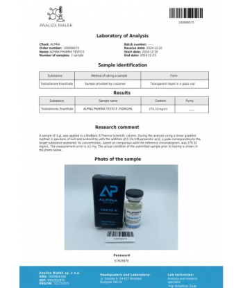 Alpina HGH+ 1 x Testo E FREE